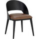 Dezirae Black / Cognac Leather Dining Chair